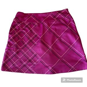 Adidas Small Tennis/Pickle Ball Skirt with Built in Shorts. Pink, White & Grey.